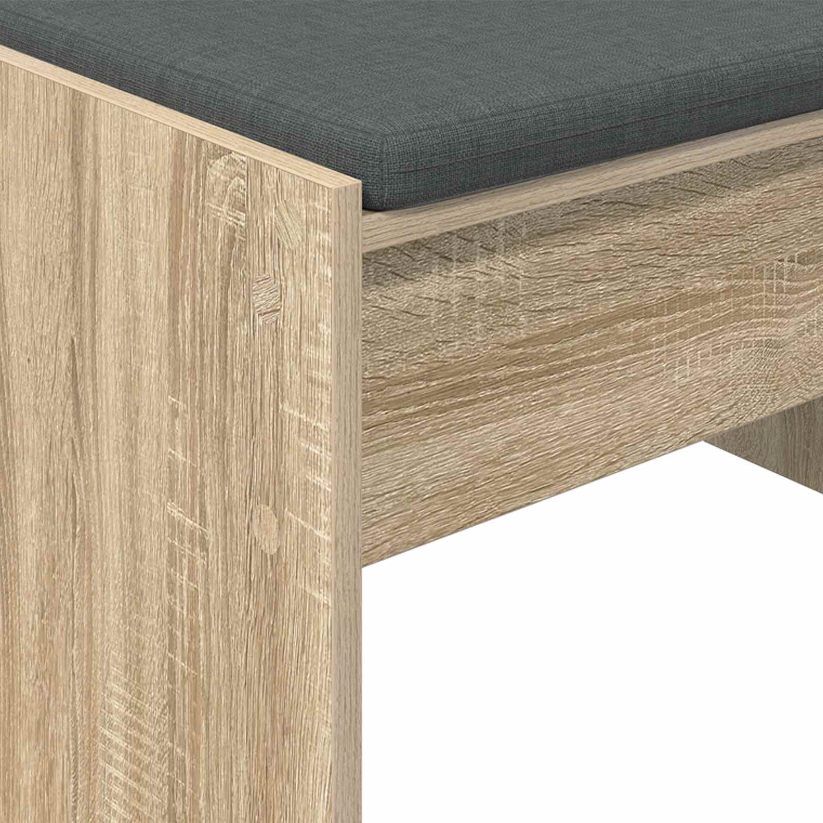 Panca per ingresso con cuscino Rovere Sonoma 63 x 38 x 40 cm