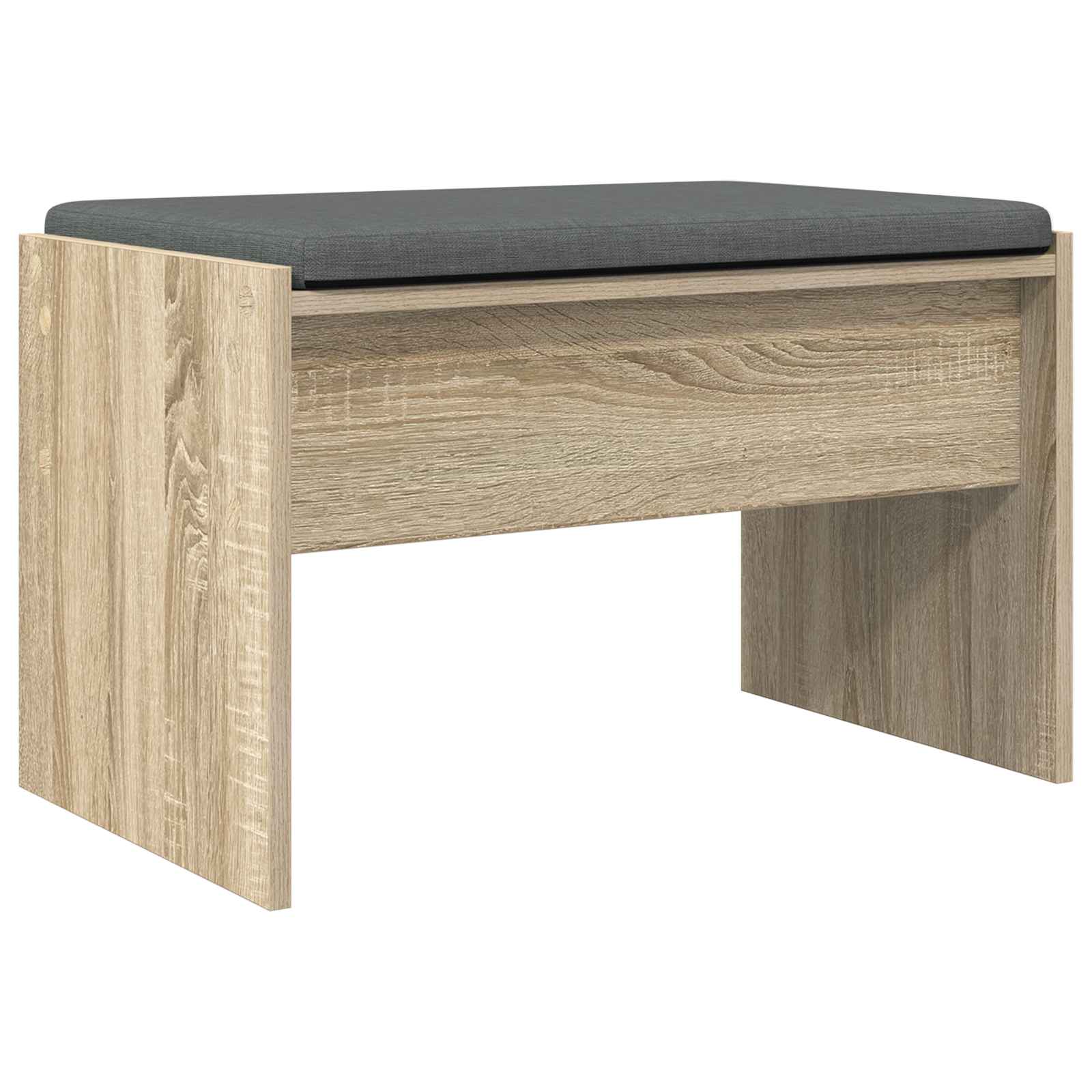 Panca per ingresso con cuscino Rovere Sonoma 63 x 38 x 40 cm