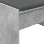 Panca per ingresso con cuscino Grigio cemento 63 x 38 x 40 cm
