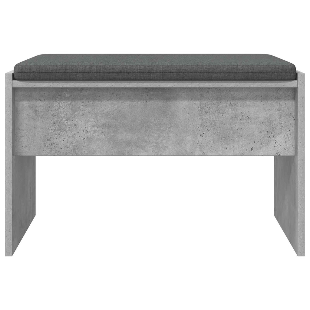 Panca per ingresso con cuscino Grigio cemento 63 x 38 x 40 cm