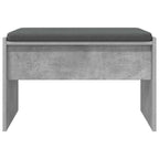 Panca per ingresso con cuscino Grigio cemento 63 x 38 x 40 cm