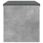 Panca per ingresso con cuscino Grigio cemento 63 x 38 x 40 cm