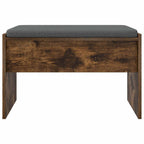 Panca per ingresso con cuscino Rovere fumé 63 x 38 x 40 cm
