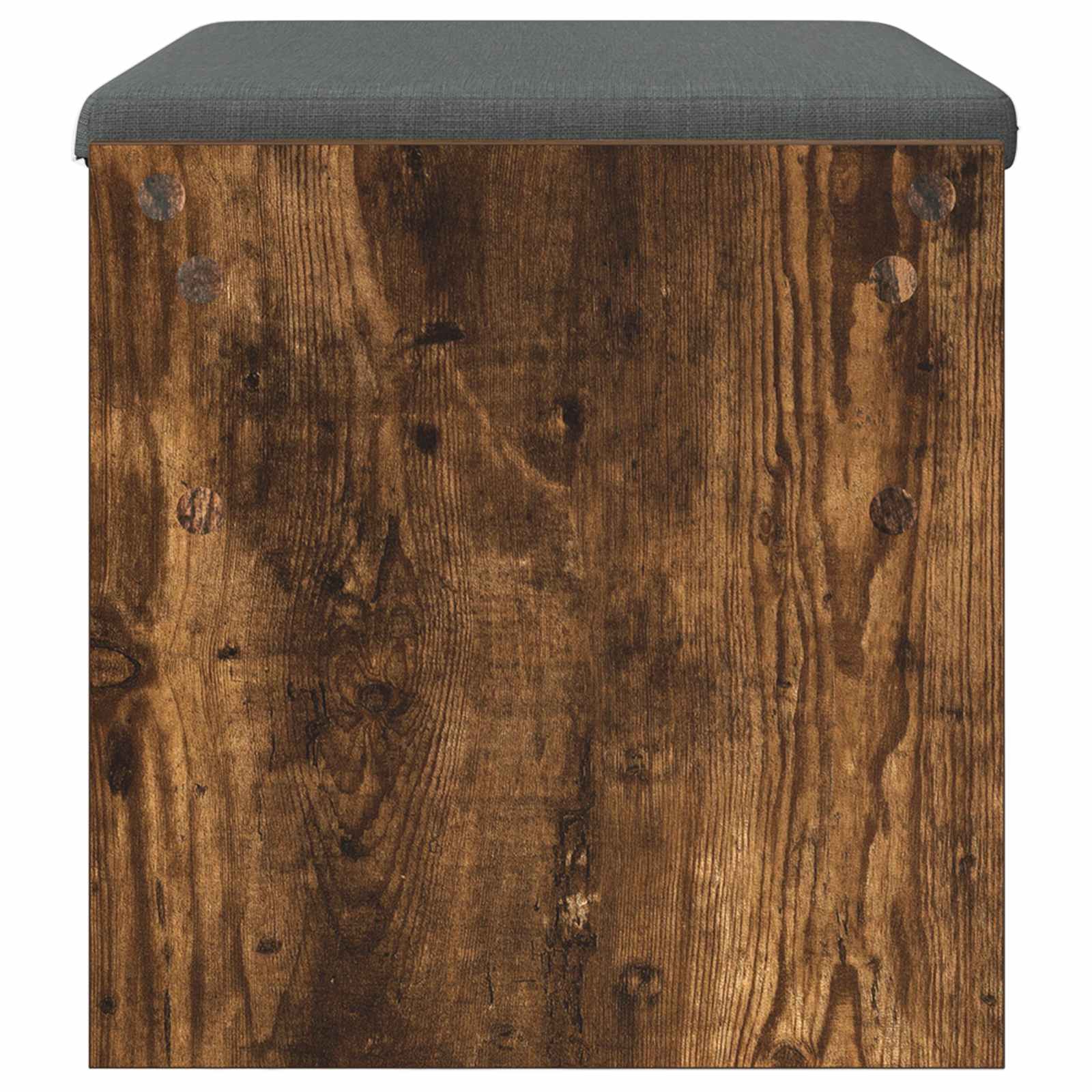 Panca per ingresso con cuscino Rovere fumé 63 x 38 x 40 cm