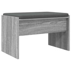 Panca per ingresso con cuscino Grigio Sonoma 63 x 38 x 40 cm