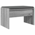 Panca per ingresso con cuscino Grigio Sonoma 63 x 38 x 40 cm