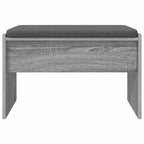 Panca per ingresso con cuscino Grigio Sonoma 63 x 38 x 40 cm