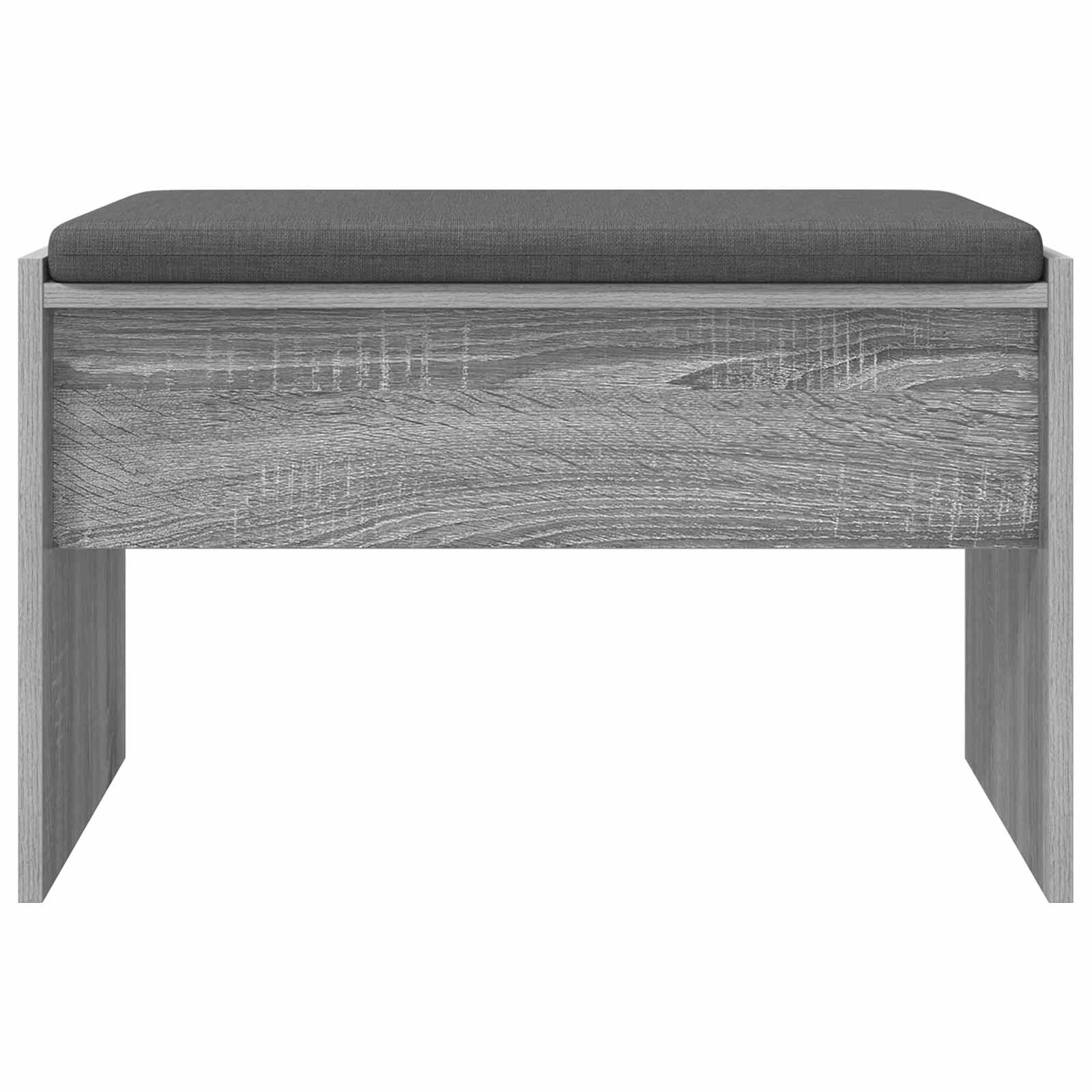 Panca per ingresso con cuscino Grigio Sonoma 63 x 38 x 40 cm