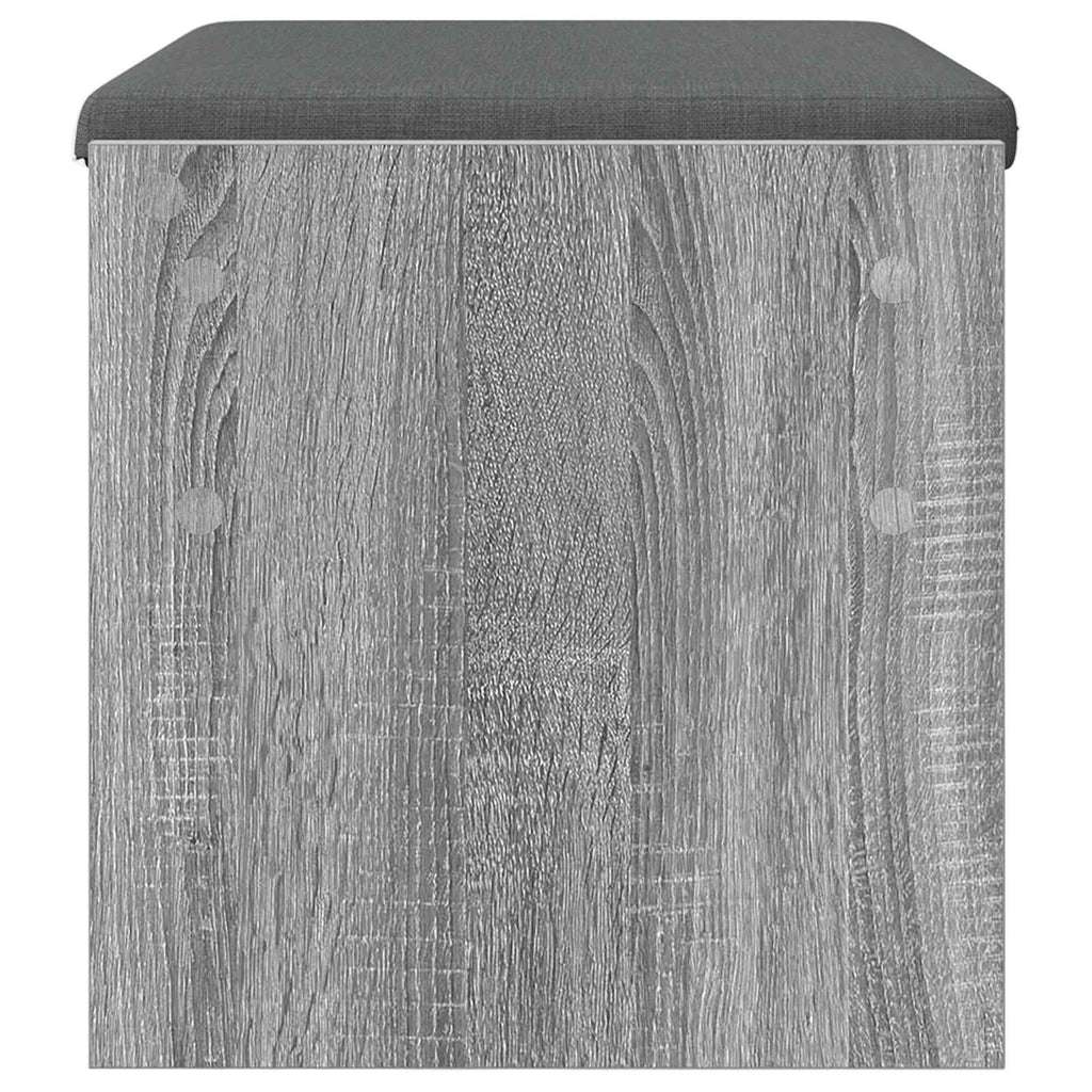 Panca per ingresso con cuscino Grigio Sonoma 63 x 38 x 40 cm
