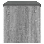 Panca per ingresso con cuscino Grigio Sonoma 63 x 38 x 40 cm