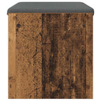 Panca per ingresso con cuscino Legno vecchio 63 x 38 x 40 cm