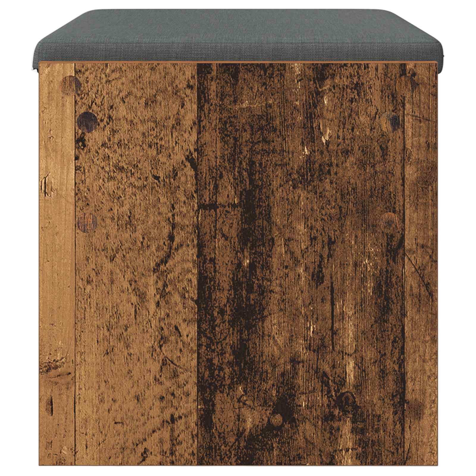 Panca per ingresso con cuscino Legno vecchio 63 x 38 x 40 cm