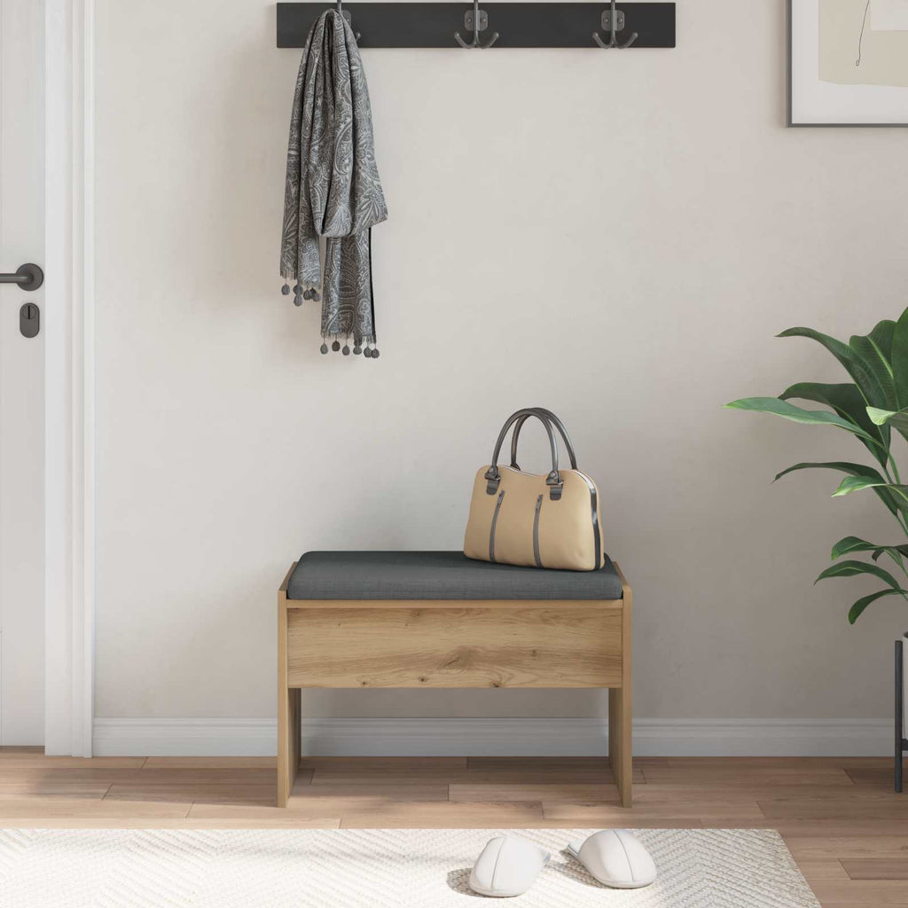 Panca per ingresso Rovere artigianale 63 x 38 x 40 cm