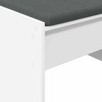 Panca per ingresso con cuscino Bianco 80 x 38 x 46 cm