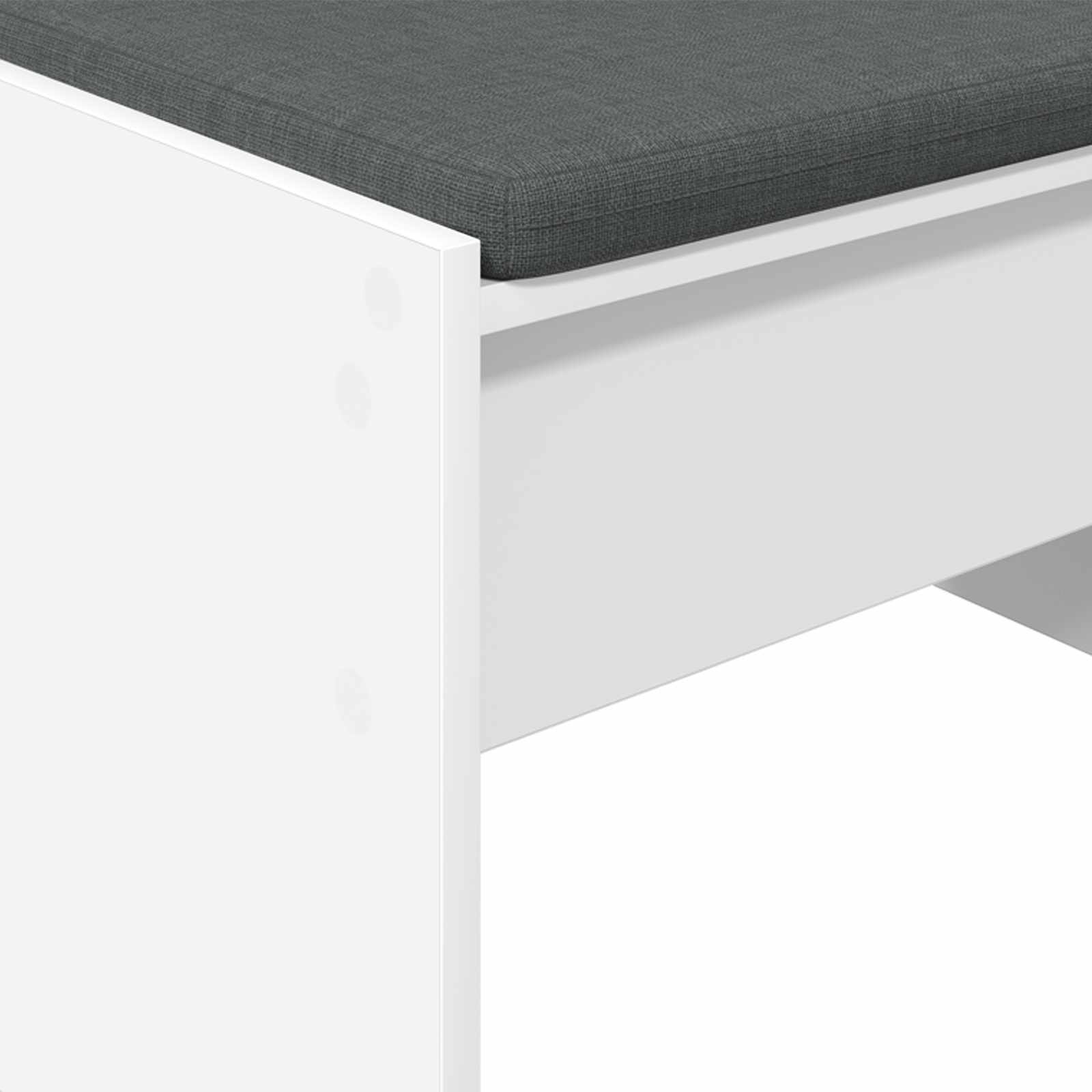 Panca per ingresso con cuscino Bianco 80 x 38 x 46 cm