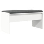 Panca per ingresso con cuscino Bianco 80 x 38 x 46 cm