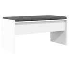 Panca per ingresso con cuscino Bianco 80 x 38 x 46 cm
