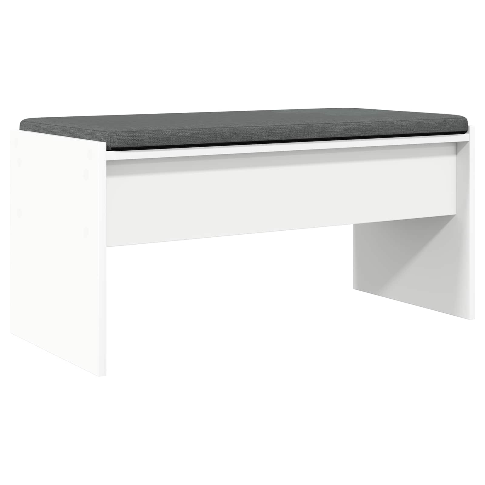 Panca per ingresso con cuscino Bianco 80 x 38 x 46 cm