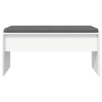 Panca per ingresso con cuscino Bianco 80 x 38 x 46 cm