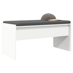 Panca per ingresso con cuscino Bianco 80 x 38 x 46 cm