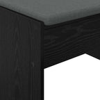 Panca per ingresso con cuscino Rovere Nero 83 x 38 x 40 cm