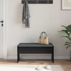 Panca per ingresso con cuscino Rovere Nero 83 x 38 x 40 cm