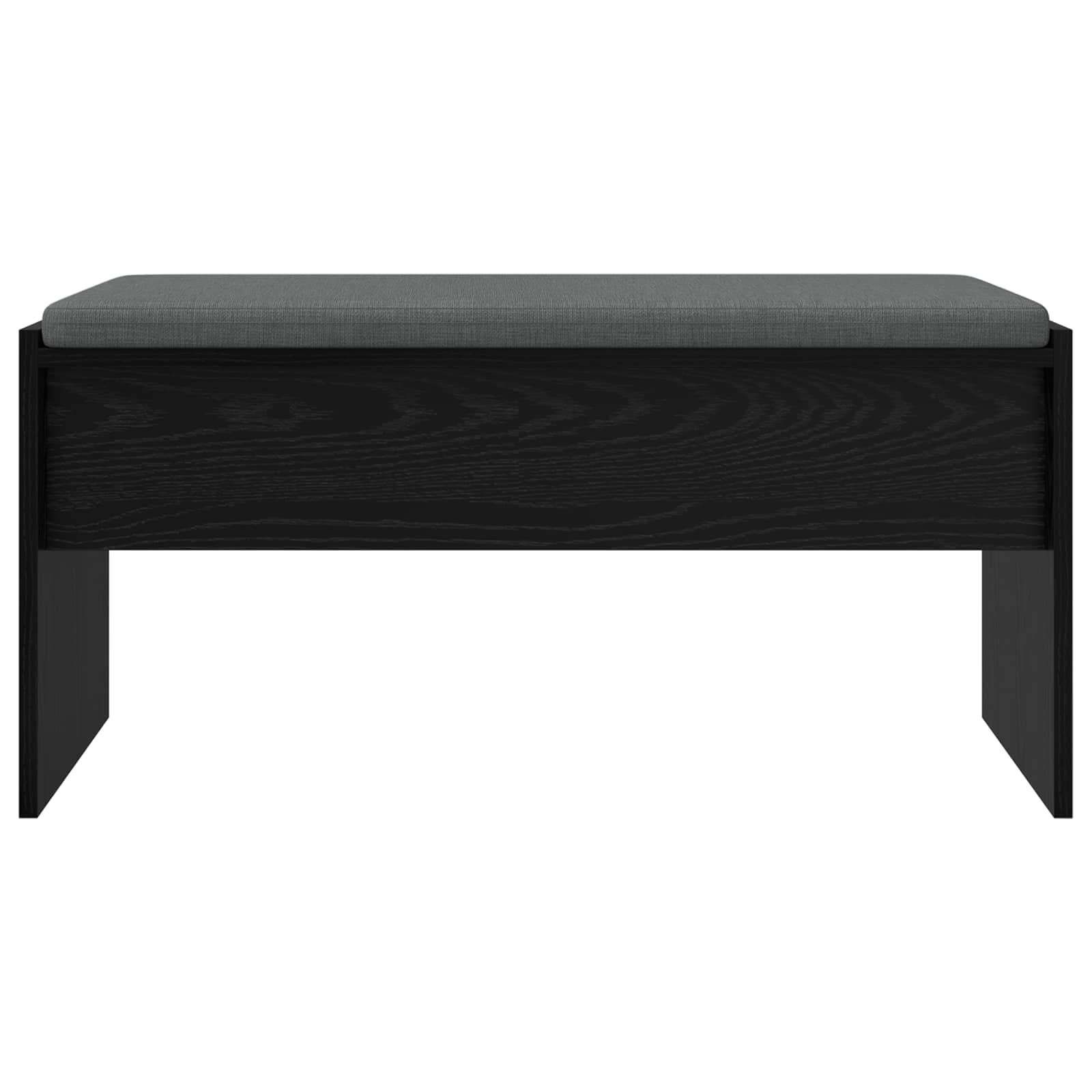 Panca per ingresso con cuscino Rovere Nero 83 x 38 x 40 cm
