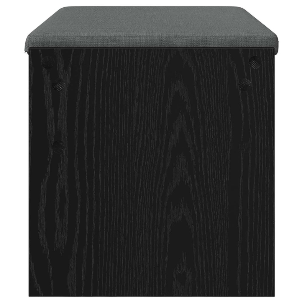 Panca per ingresso con cuscino Rovere Nero 83 x 38 x 40 cm
