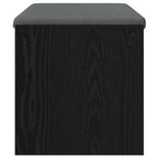 Panca per ingresso con cuscino Rovere Nero 83 x 38 x 40 cm
