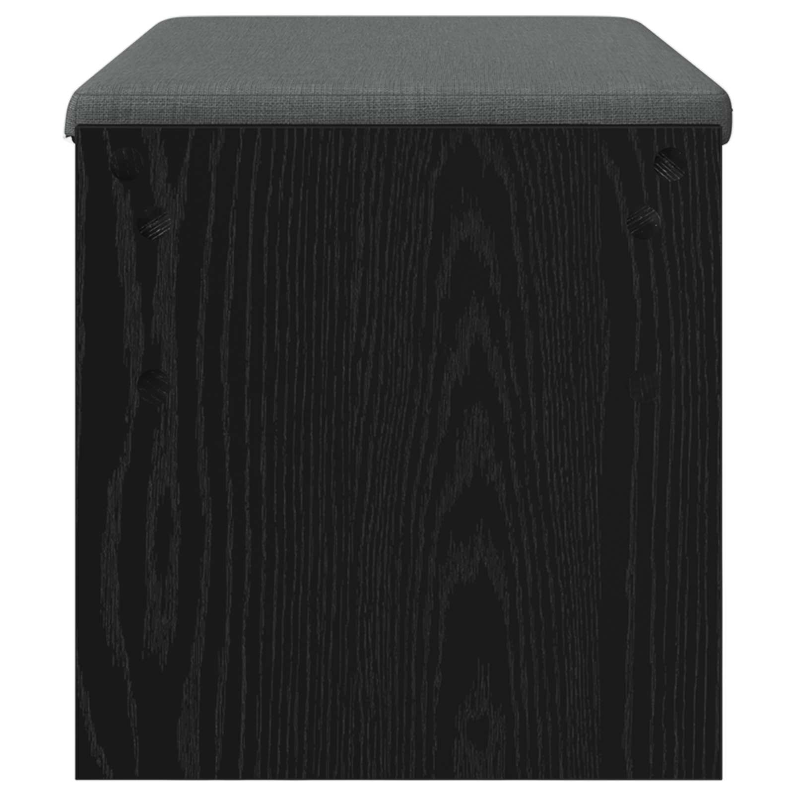 Panca per ingresso con cuscino Rovere Nero 83 x 38 x 40 cm