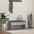Panca per ingresso con cuscino Grigio cemento 83 x 38 x 40 cm