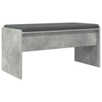 Panca per ingresso con cuscino Grigio cemento 83 x 38 x 40 cm