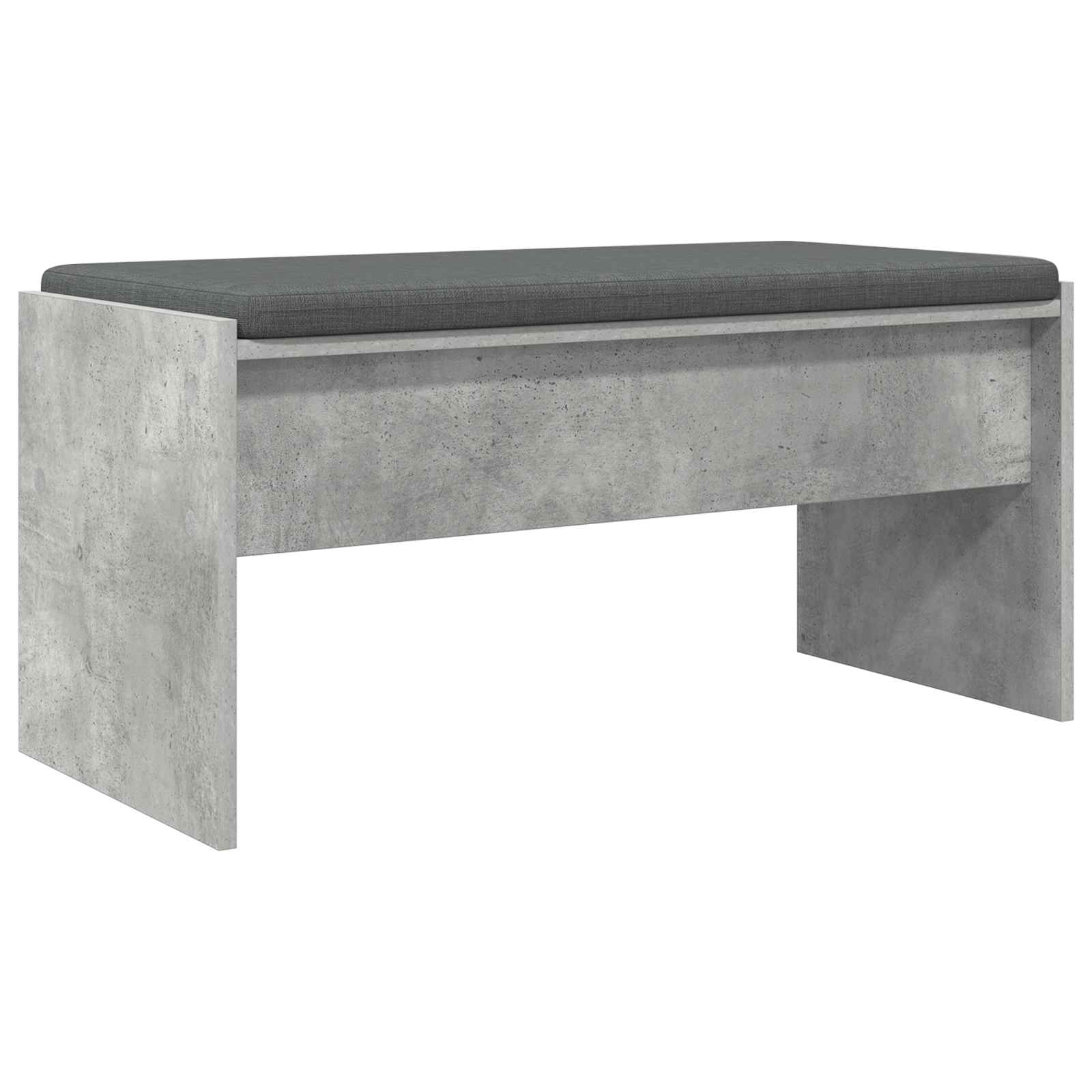 Panca per ingresso con cuscino Grigio cemento 83 x 38 x 40 cm