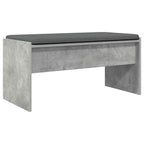 Panca per ingresso con cuscino Grigio cemento 83 x 38 x 40 cm