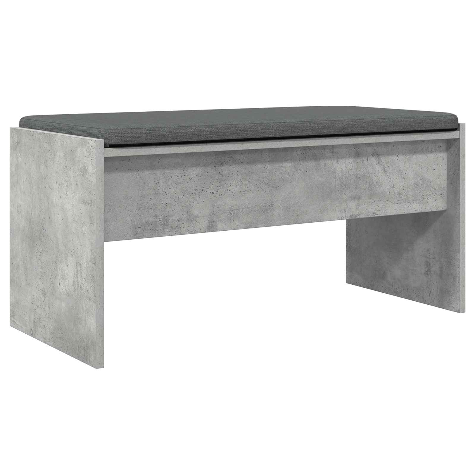 Panca per ingresso con cuscino Grigio cemento 83 x 38 x 40 cm