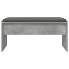 Panca per ingresso con cuscino Grigio cemento 83 x 38 x 40 cm