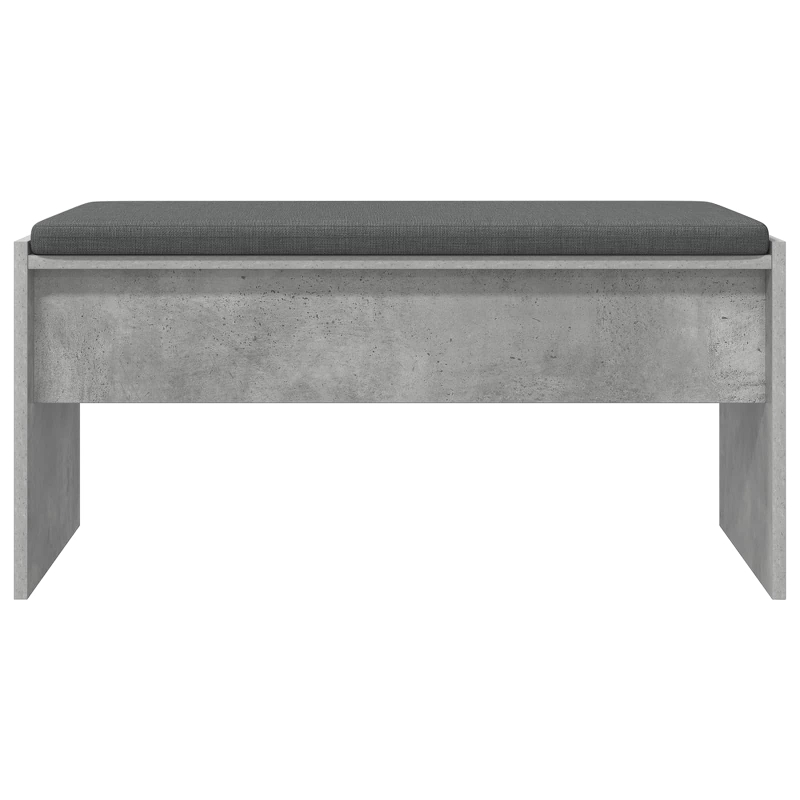 Panca per ingresso con cuscino Grigio cemento 83 x 38 x 40 cm