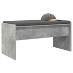 Panca per ingresso con cuscino Grigio cemento 83 x 38 x 40 cm