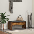 Panca per ingresso con cuscino Rovere fumé 83 x 38 x 40 cm