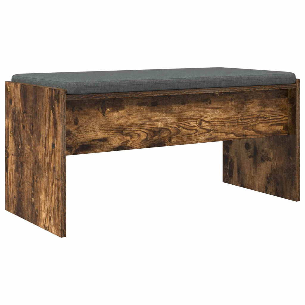 Panca per ingresso con cuscino Rovere fumé 83 x 38 x 40 cm