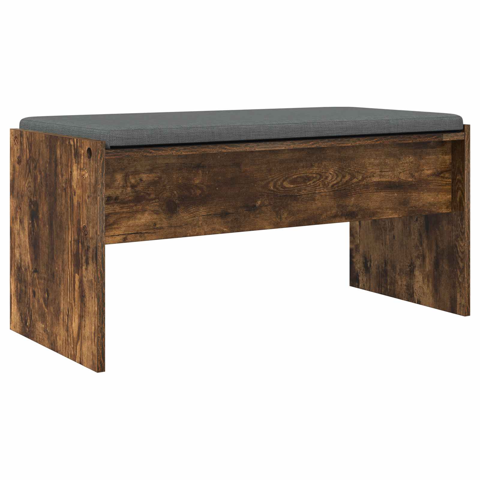 Panca per ingresso con cuscino Rovere fumé 83 x 38 x 40 cm