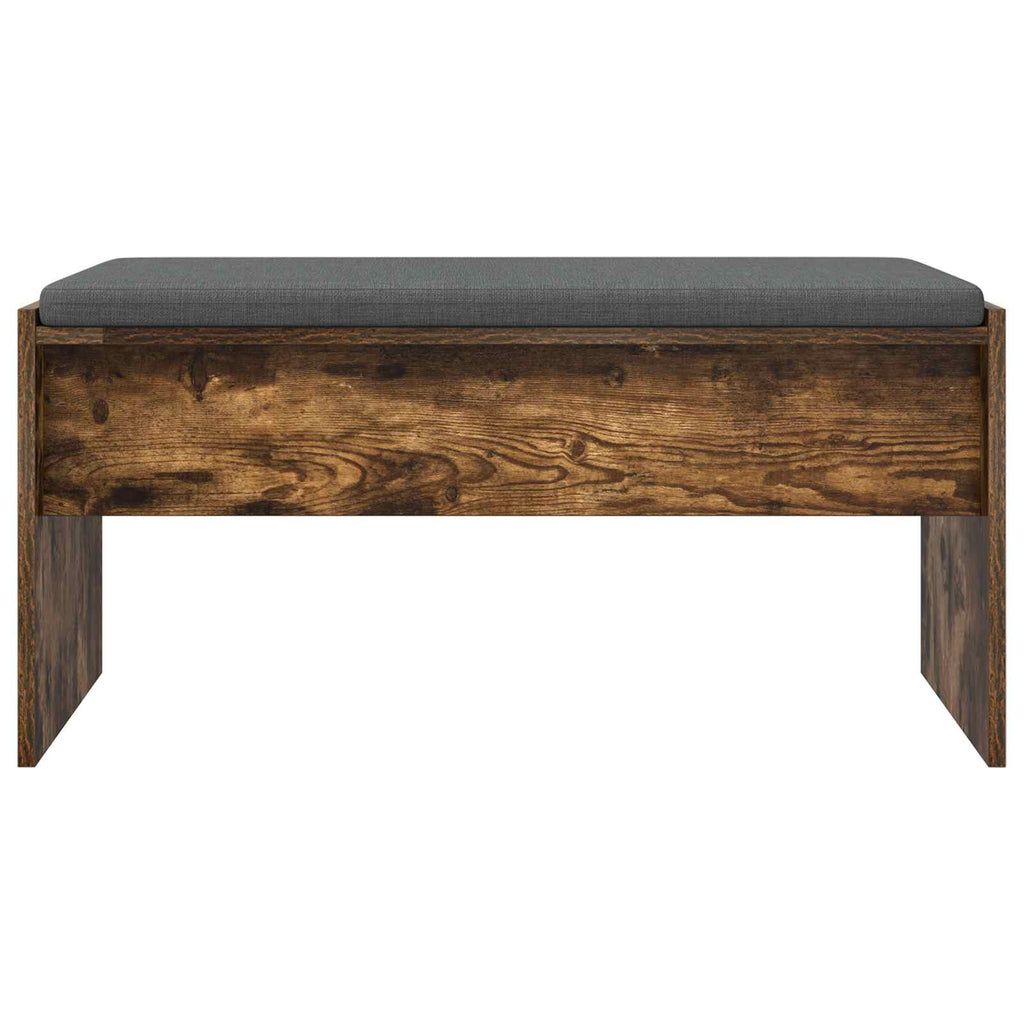 Panca per ingresso con cuscino Rovere fumé 83 x 38 x 40 cm