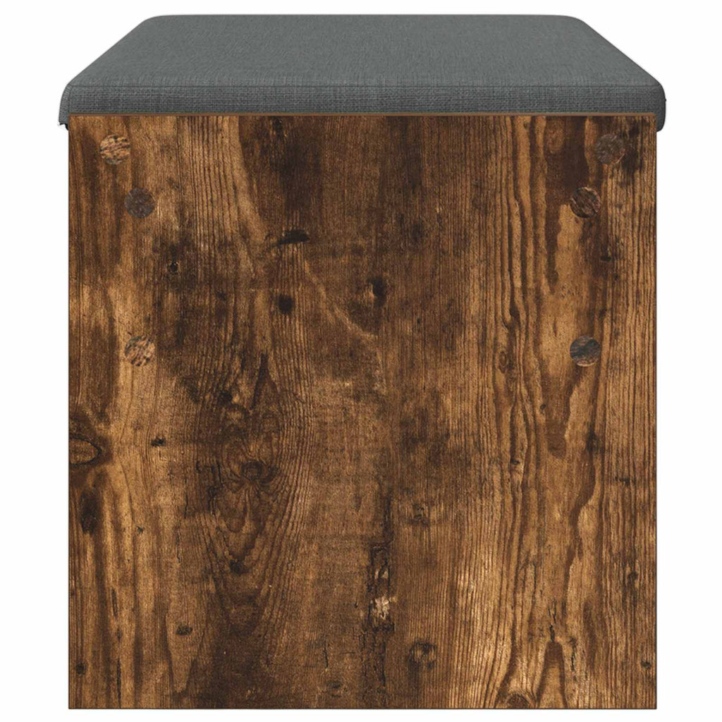 Panca per ingresso con cuscino Rovere fumé 83 x 38 x 40 cm