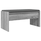 Panca per ingresso con cuscino Grigio Sonoma 83 x 38 x 40 cm