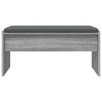Panca per ingresso con cuscino Grigio Sonoma 83 x 38 x 40 cm