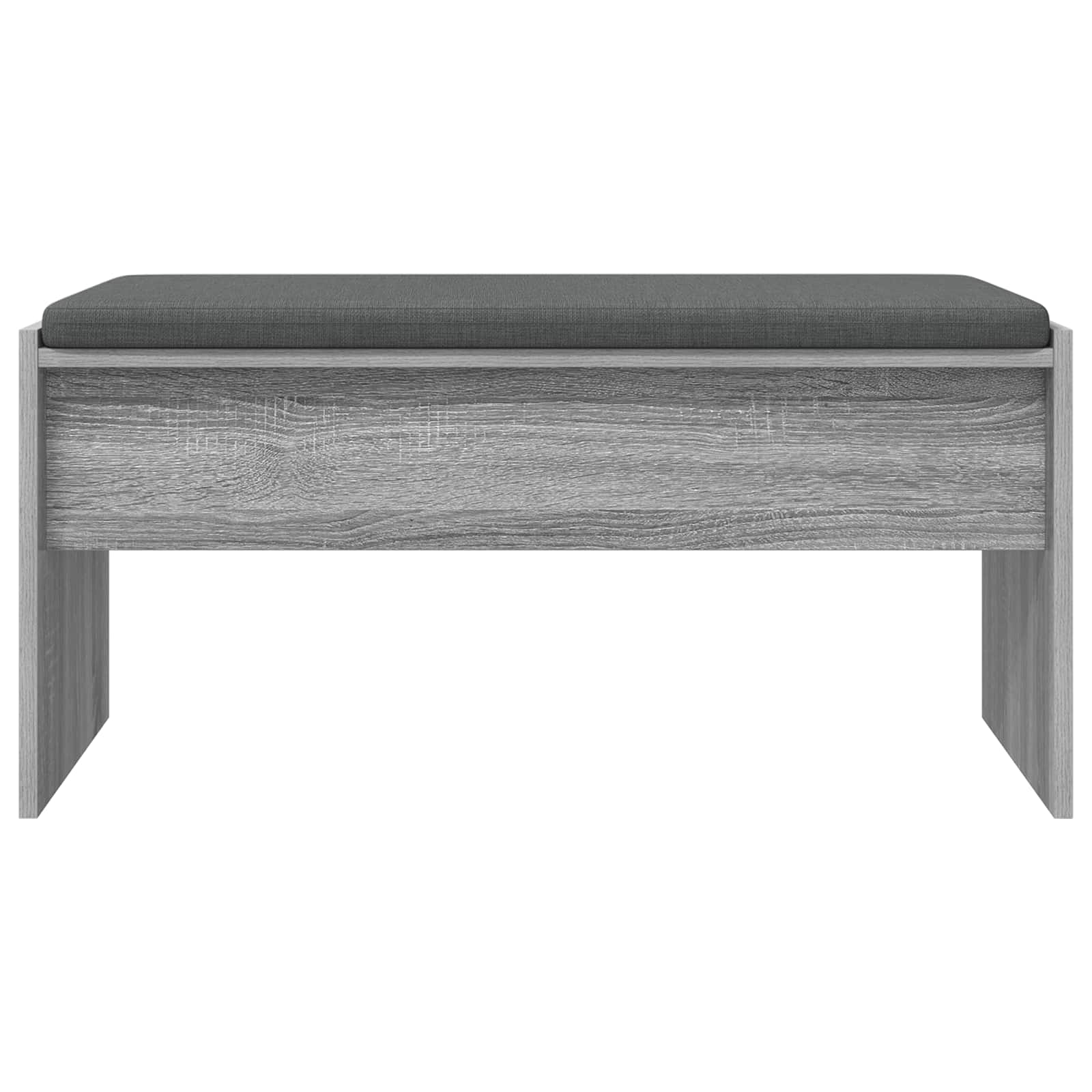 Panca per ingresso con cuscino Grigio Sonoma 83 x 38 x 40 cm