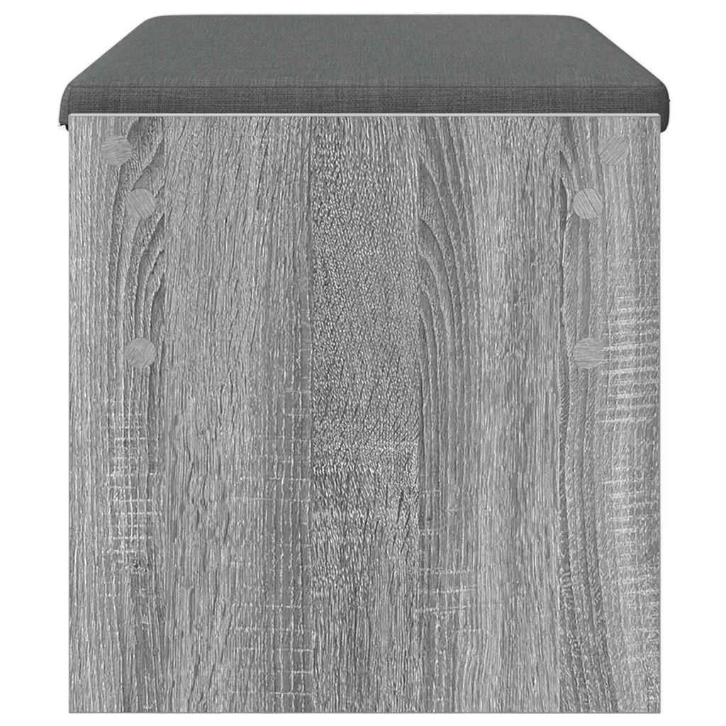 Panca per ingresso con cuscino Grigio Sonoma 83 x 38 x 40 cm