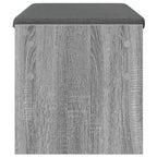 Panca per ingresso con cuscino Grigio Sonoma 83 x 38 x 40 cm