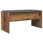 Panca per ingresso con cuscino Legno vecchio 83 x 38 x 40 cm