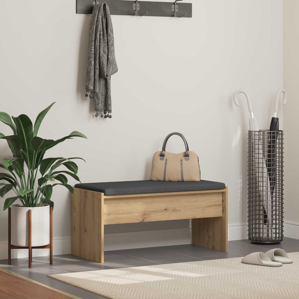 Panca per ingresso Rovere artigianale 83 x 38 x 40 cm